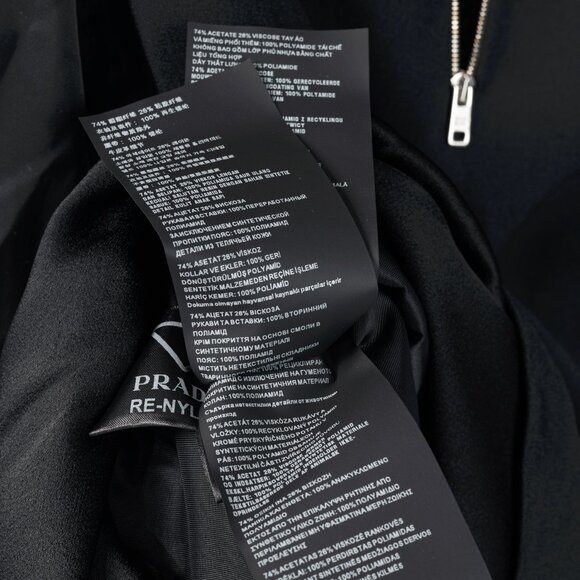 Prada Black Re-Nylon Patchwork Zip Mini Dress - Picture 13 of 15